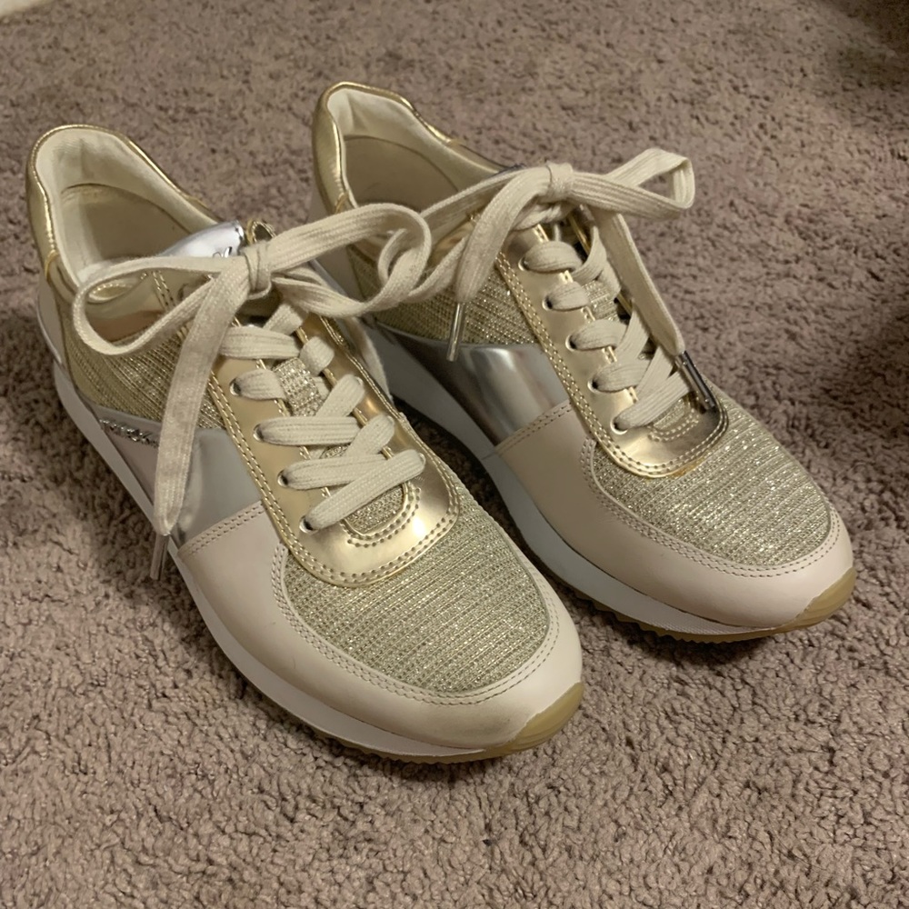 Michael Kors Gold Sneakers Size 8